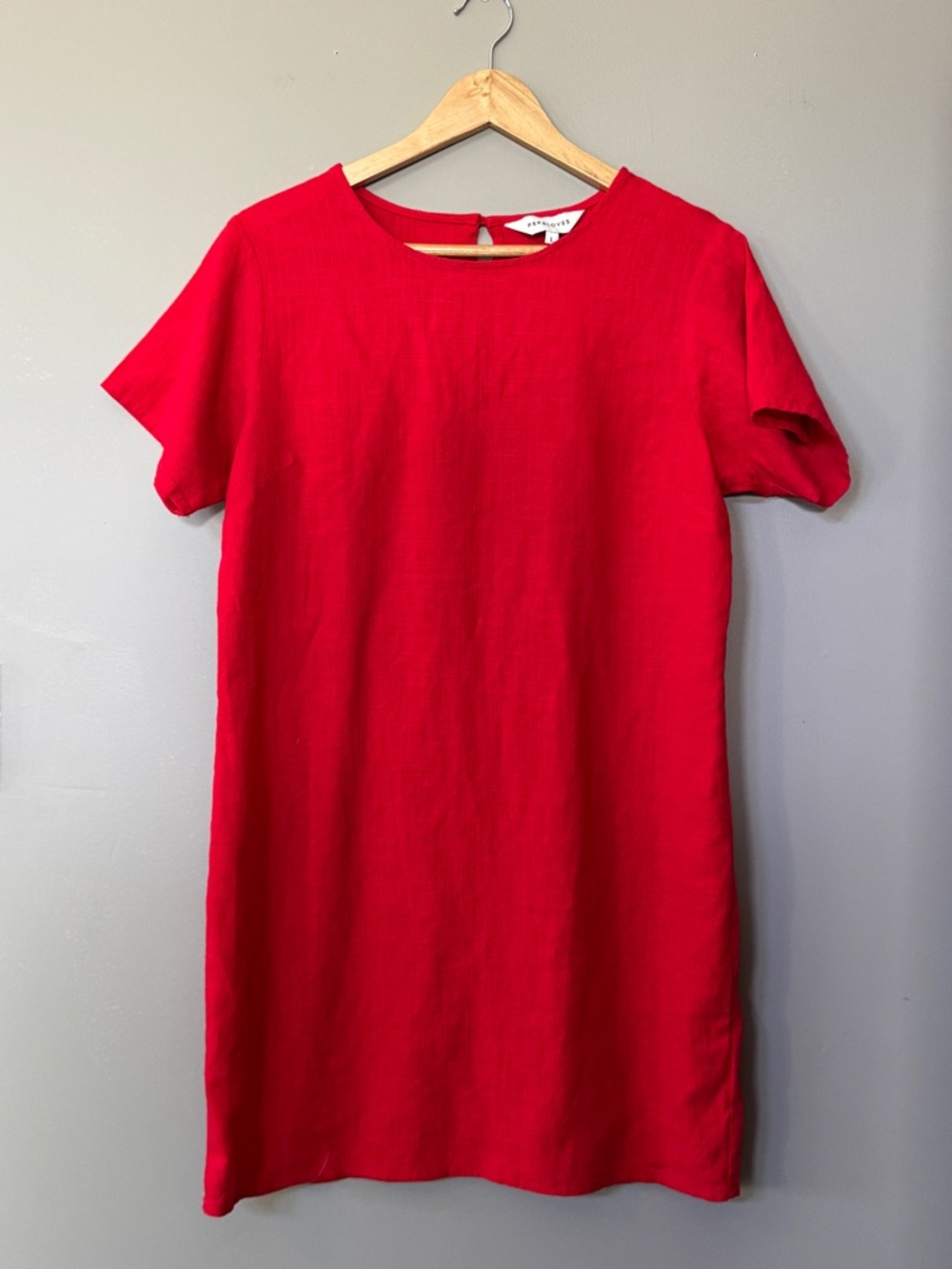 Pepaloves Red Short Sleeve Shift Dress